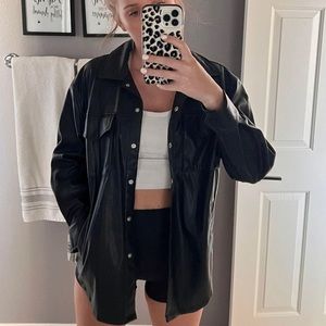 NWT OVERSIZED LEATHER SHACKET